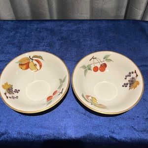 Set of 2 Royal Worcester EVESHAM Cereal / Soup / Salad Bowls